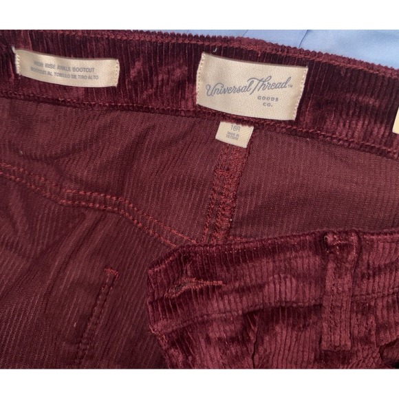 Universal Thread Women's Size 16R High-Rise Corduroy Ankle Bootcut Corduroy Pink - Picture 15 of 16